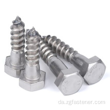 Rustfrit stål316 Hexagon Head Wood Screws DIN571